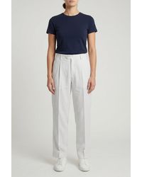 Brunello Cucinelli - Striped Relaxed Trousers - Lyst