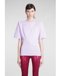 The Attico - Jewel T-shirt In Viola Cotton - Lyst