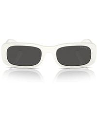 Miu Miu - Miu Sunglasses Rectangle Full Rim, Frame And Dark Lens Mu08Zs1425S0 - Lyst