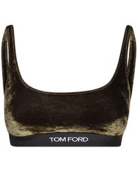 Tom Ford - Logo-trim Velvet Bra - Lyst