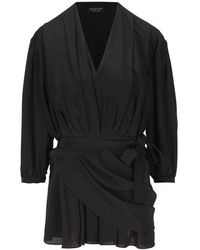 Balenciaga - Draped Silk Dress - Lyst