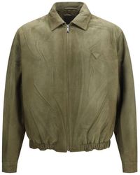 Prada - Suede Jacket - Lyst