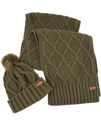 Barbour - Ridley Cap And Scarf Set - Lyst