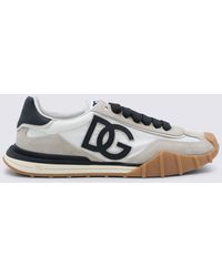 Dolce & Gabbana - Ivory And Dg Leather Sneakers - Lyst