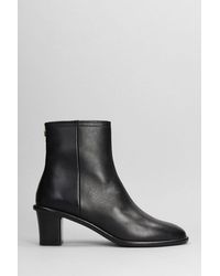 Isabel Marant - Gelda Low Heels Ankle Boots In Black Leather - Lyst