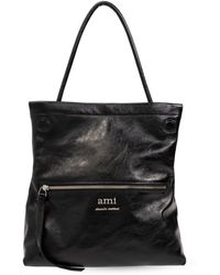 Ami Paris - Grocery Logo Plaque Tote Bag - Lyst
