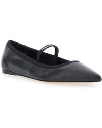 Ferragamo - 'Carice' Ballet Shoes With Ribbon Detail And Logo Lettering On The Front - Lyst