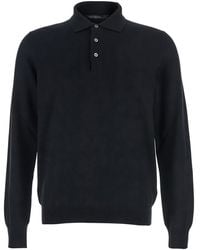 Tagliatore - Polo Shirt With Classic Collar And Ribbed Trims - Lyst