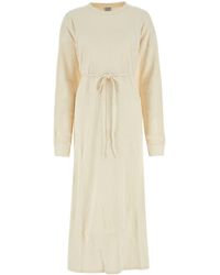 Baserange - Ivory Cotton Dress - Lyst