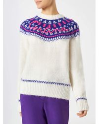Mc2 Saint Barth - Nordic Sweater With Cortina Embroidery - Lyst