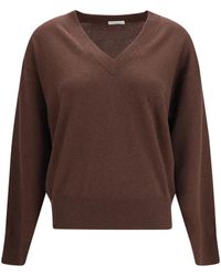 Brunello Cucinelli - V-Neck Cashmere Sweater Kashmir/Capra Hircus - Lyst
