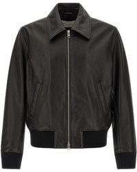Ami Paris - Lamb Leather Jacket Clothing - Lyst