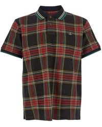 Vivienne Westwood - Multicolor Polo Shirt With Orb Decoration On The Chest And All-over Tartan Motif In Cotton Man - Lyst