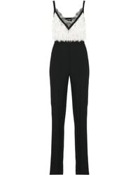 Elisabetta Franchi - Crepe Jumpsuit With Embroidered Top - Lyst