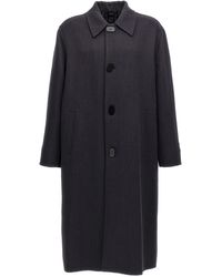 Fendi - Double Wool Coat Virgin Silk Coats, Trench - Lyst