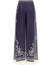 ALÉMAIS - Wide-Leg Silk Pants Banderra Trousers - Lyst