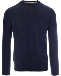 Ballantyne - Maglia R Neck Blu - Lyst