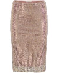 Sportmax - Embellished Viscose Midi A-Line Skirt - Lyst