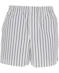 Ami Paris - Shorts With Elastic Waist And All-Over Striped Motif - Lyst