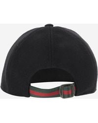 Gucci - Wool Baseball Cap With Adjustable Strap Hat - Lyst