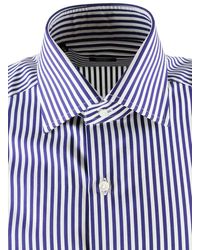Barba Napoli - Slim Fit Shirt Label Model With Hand-Stitched Micro-Pattern - Lyst