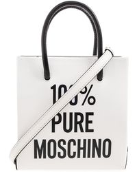 Moschino - Slogan-printed Top Handle Bag - Lyst