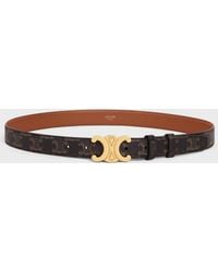 Celine - Ceinture Triomphe Canvas 25Mm Tan Belt - Lyst