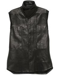 Rick Owens - Sleeveless Leather Shirt Outer: Lambskin Jacket - Lyst