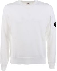 C.P. Company - Sweater With Iconic Logo On The Sleeve - Lyst