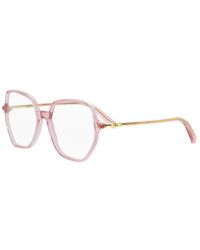 Dior - Eyeglasses Square Full Rim, Shiny Bordeaux Frame And Clear Demo Lenses Lens Minicdos8I4300 Sunglasses - Lyst