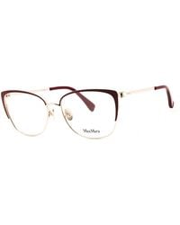 Max Mara - Max Mara Mm5106 Cat Eye Metal Eyeglasses — Burgundy - Lyst