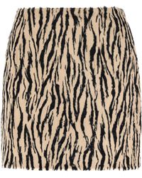 ROTATE BIRGER CHRISTENSEN - 'Printed Faux Fur' Skirt - Lyst