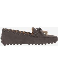 Tod's - Loafers Suede Leather Calfskin - Lyst