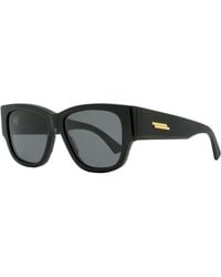 Bottega Veneta - Rectangular Sunglasses Bv1026S 001 55Mm 1026 Plastic (Acetate) - Lyst