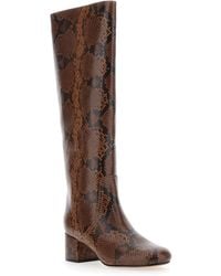Twinset - Knee Boots With Python Effect - Lyst