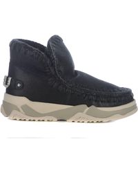 Mou - Ankle Boots Trainer Big Logo Made Of Leather - Lyst