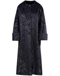 Max Mara - Buttoned Long-sleeved Coat - Lyst