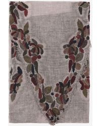 Faliero Sarti - Wool-Blend Scarf Ariko With Embroidery - Lyst