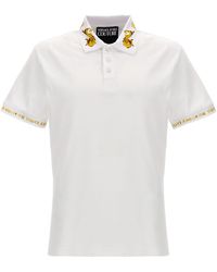 Versace - Logo Print Shirt Polo - Lyst