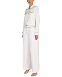 Bottega Veneta - Bottega Veneta Cotton Twill Trousers - Lyst