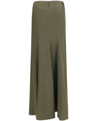 McQueen - Draped Long Skirt Silk - Lyst