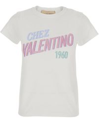 Valentino - T-Shirt With Maxi Logo, Cotton T-Shirts & Jerseys - Lyst