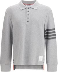 Thom Browne - Piquã Long-Sleeve Polo - Lyst