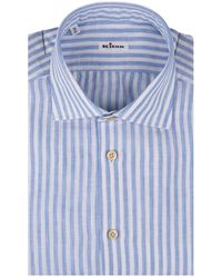 Kiton - Light Striped Linen Shirt - Lyst