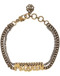 Alexander McQueen - Logo-lettering Chain Bracelet - Lyst