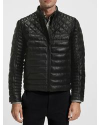 BOSS - Jonn Nappa Leather Jacket Clothing Coats - Lyst