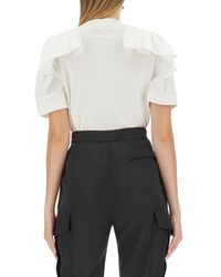McQueen - Ruffled T-Shirt - Lyst