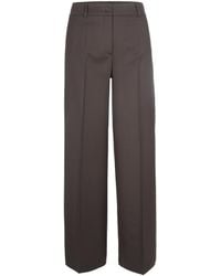P.A.R.O.S.H. - Dark Virgin Wool Trousers - Lyst