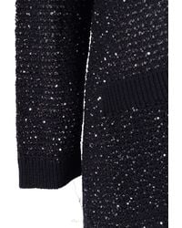 Fabiana Filippi - Sequin Ribbon Crochet Oversize Cardigan Cotton Polyamide Polyester - Lyst