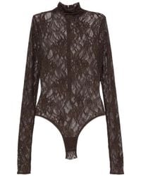 ANDAMANE - Ziggy Lace-Pattern High-Neck Bodysuit - Lyst